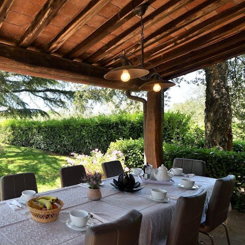 Open a bottle of local wine to share on the terrace