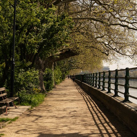 Take a leisurely stroll along the nearby Thames