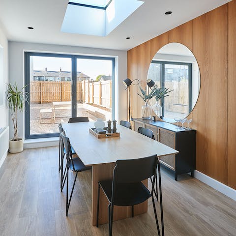 Lay the table for an atmospheric evening meal