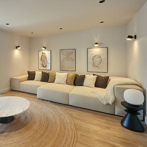 Spill out onto the sofa for cosy film nights