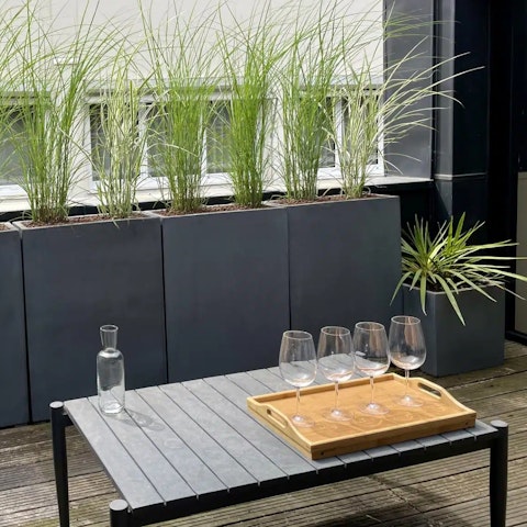 Enjoy a private terrace with southern light