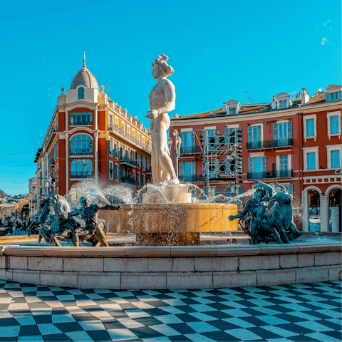 Take a day trip to Nice, thirty-five-minute drive away