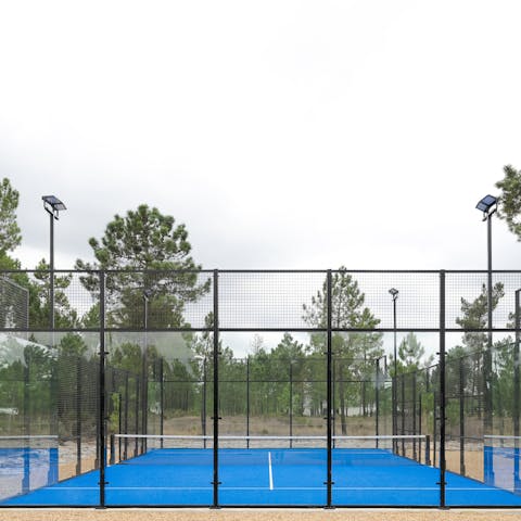 Burn off some energy in the private padel court
