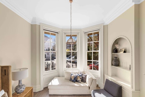 Curl up in the window nook with a good book and a cup of tea