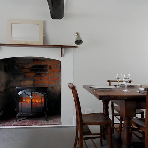 Light the fire and spend cosy evenings at home
