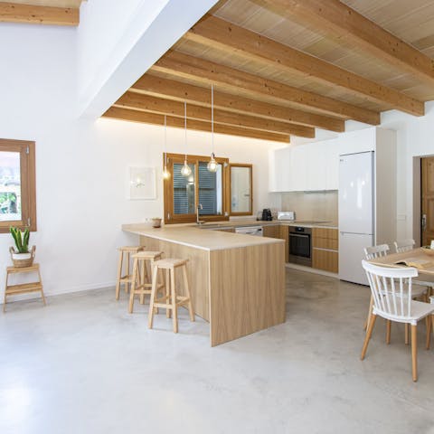 Gather together in the spacious, open-plan living space
