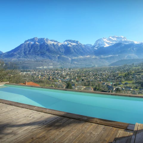 Enjoy mesmerising views while swimming in the pool