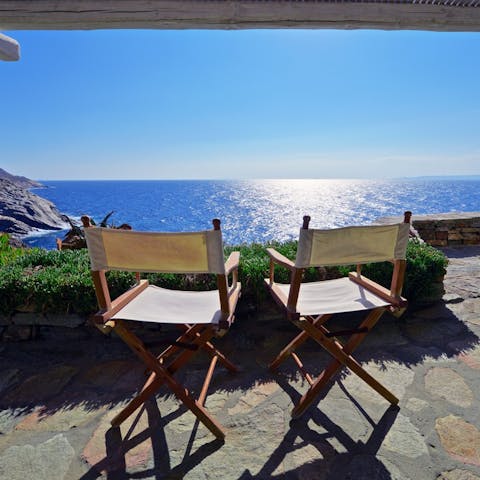 Soak up stunning sea views from the elevated terrace
