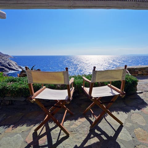 Soak up stunning sea views from the elevated terrace