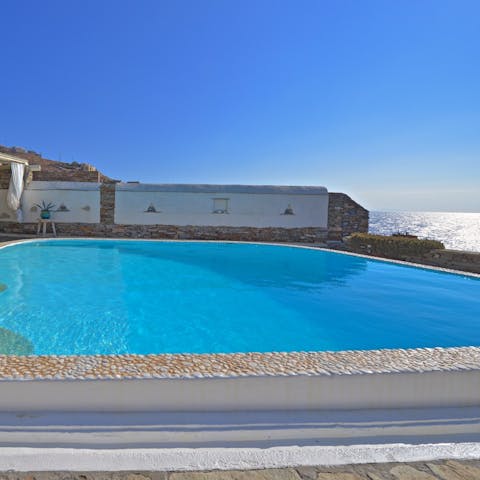 Go for a dip in the private swimming pool