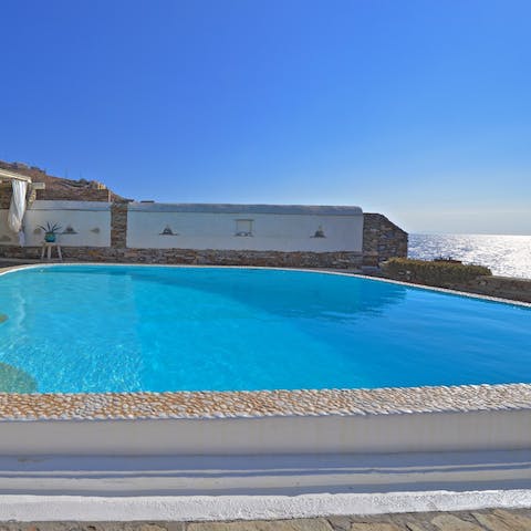 Go for a dip in the private swimming pool