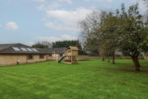 Soak up the sunshine in the expansive garden