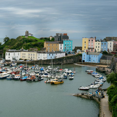 Discover the popular harbour town of Tenby – a twenty-five-minute drive away