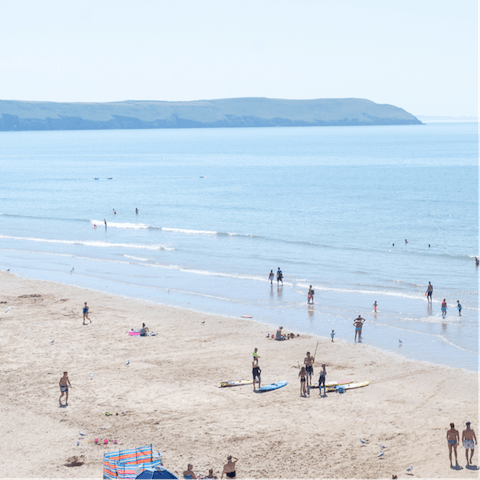 Walk just five-minutes to reach the sweeping sands and attractions of Whitby Beach