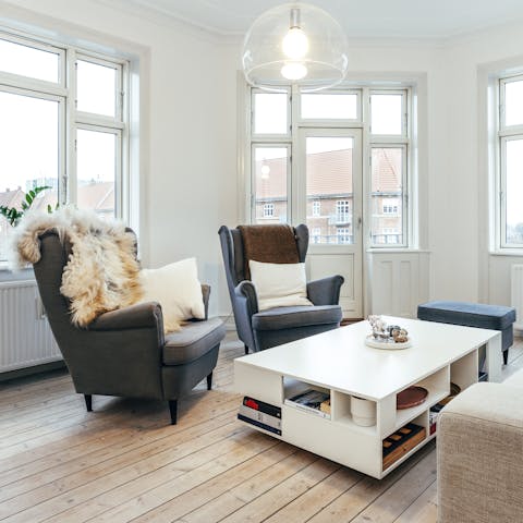 Kick back in the comfy armchairs and unwind with a good book