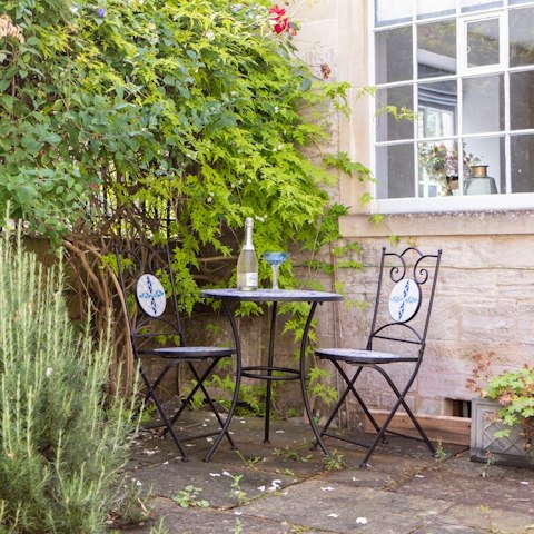 Savour relaxing evening drinks on the private patio