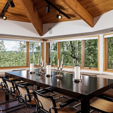 Enjoy hearty meals with a panoramic view