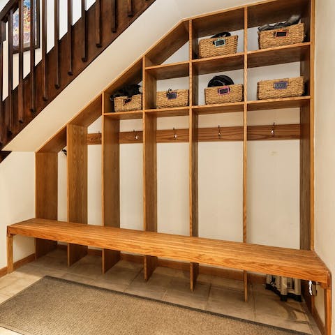 Store all your kit in the family size boot room