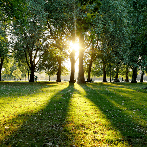Begin your London stay with a stroll through Hyde Park