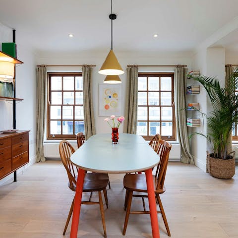 Wind down with drinks at home or wander to a local bar