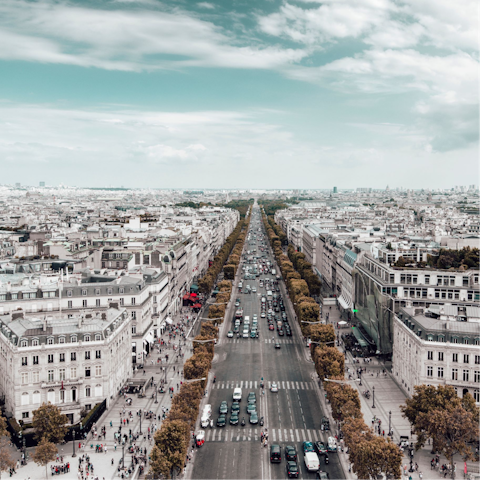 Visit the stylish Champs-Élysées – it’s within walking distance