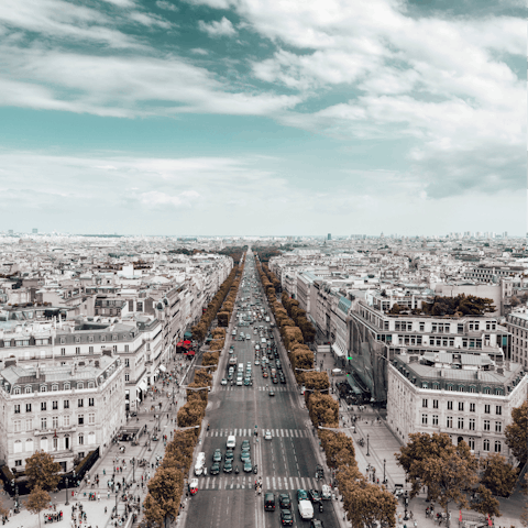 Shop in the boutiques of the Champs-Élysées – it's a short walk away