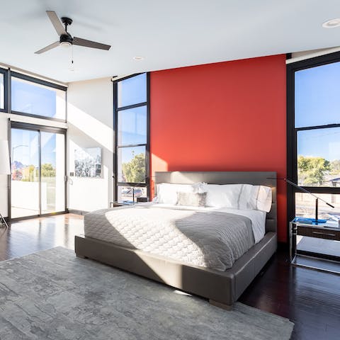 Fall asleep in the Rothko-inspired bedroom