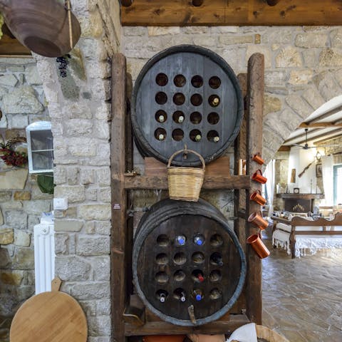 Crack open a bottle of local wine in the evenings