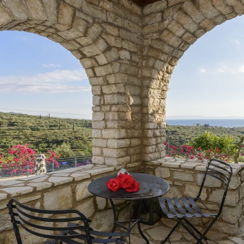 Savour a cup of coffee or glass of wine on the balcony