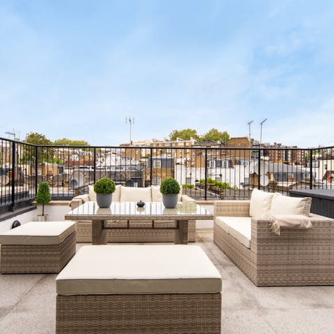 Take a moment to pause with drinks on the private terrace