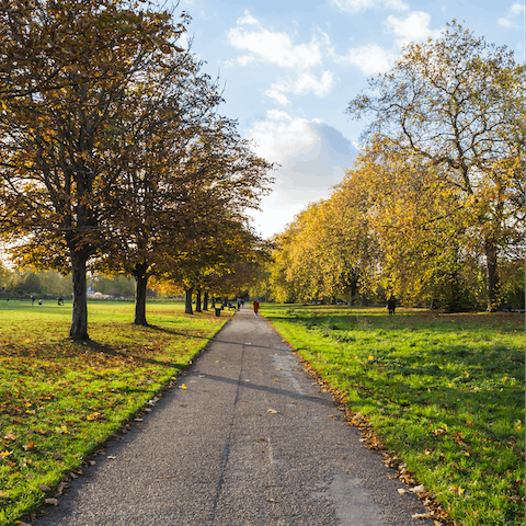 Make the leisurely stroll to Hyde Park for a walk in the sun