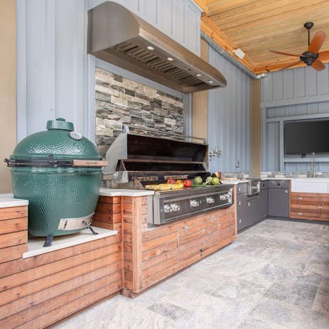 Cook up a feast in the outdoor kitchen