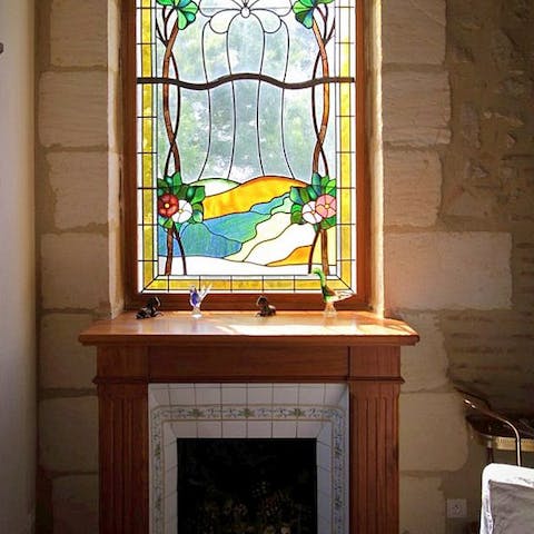 Relax in front of the warming fire