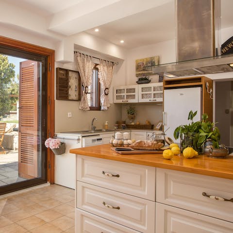 Try your hand at breadmaking – there's a Kenwood breadmaker in your charming kitchen