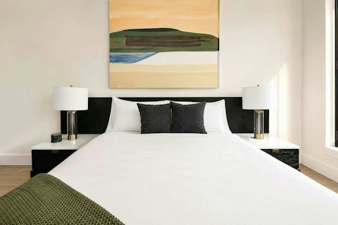 Snuggle up in the stylish bedrooms