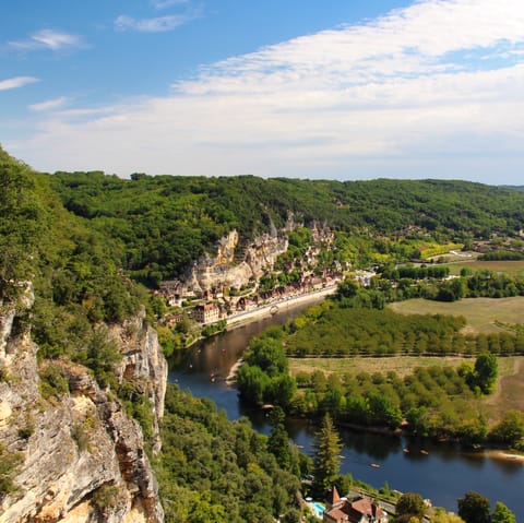 Explore the Dordogne countryside, seeking out beaches beside the river