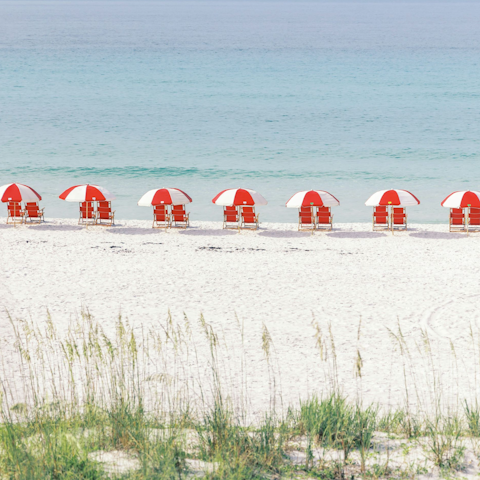 Spend the day on Miramar Beach, under a five-minute stroll away
