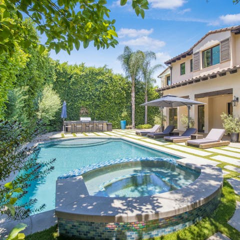 Take a dip in the secluded pool area
