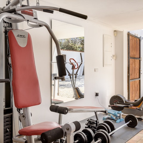 Work out in the gym while away in Ibiza