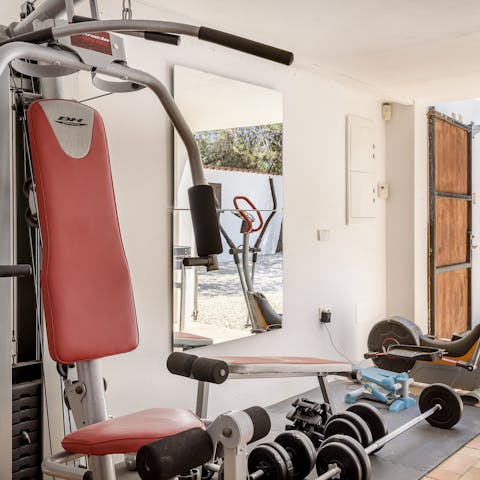 Work out in the gym while away in Ibiza