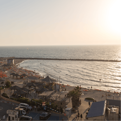 Walk just a few minutes to Metzitzim Beach