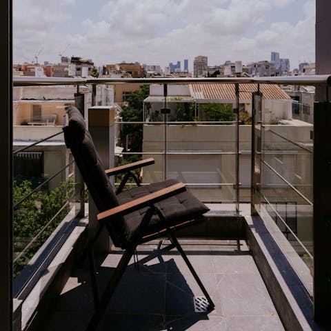 Relax in the sunshine on the balcony