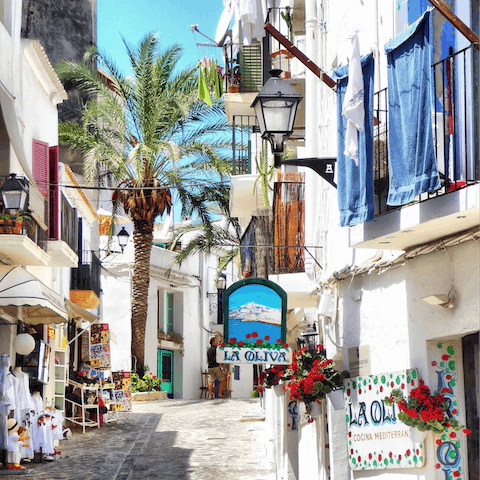 Drive into Ibiza Town and enjoy the famous nightlife and cuisine