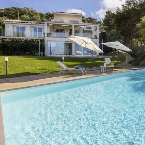 Feel your cares float away in the pool