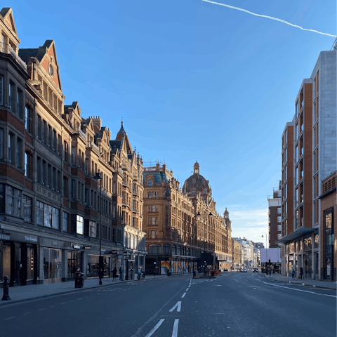 Visit every boutique store in Knightsbridge, including Harrods, to find some lavish items