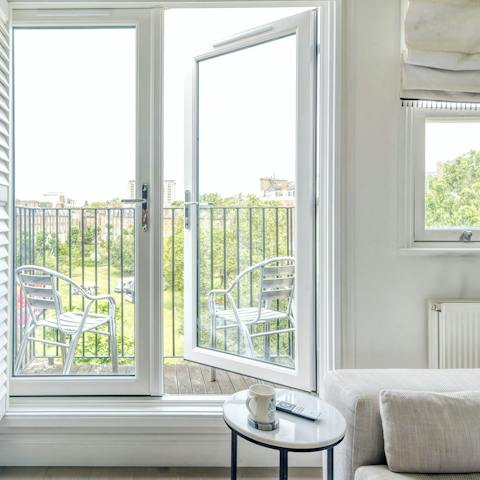 Savour your morning coffee with garden views from the balcony