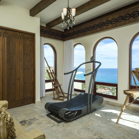 Motivate yourself on the treadmill with the sparkling panorama