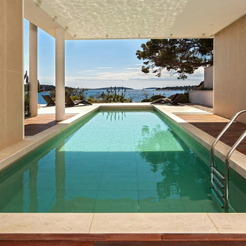 Cool off from the Croatian sun in the private pool