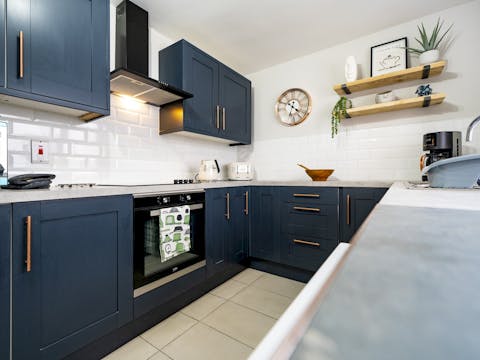 Cook up delicious Irish stews in the modern, fully-equipped kitchen