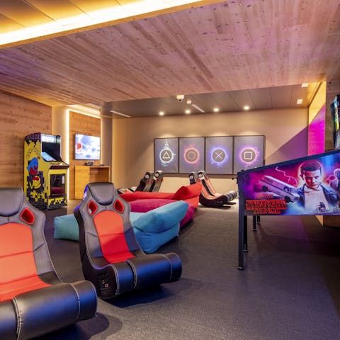 Take advantage of a communal arcade
